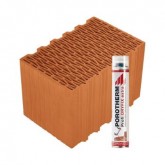 Porotherm 38 X-Therm Rapid tégla Dryfix habbal